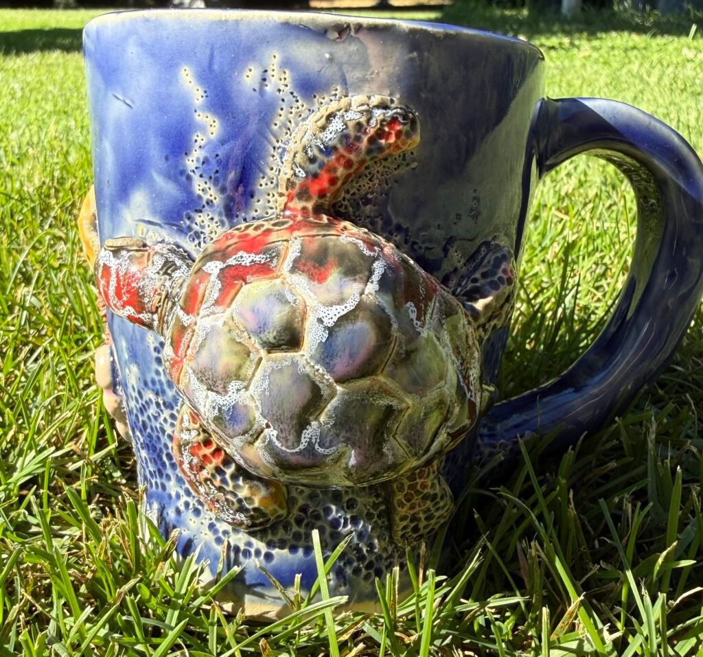 Rainbow turtle mug